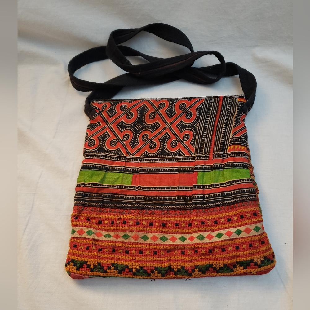 Small Trib Ethnic Crossbody Festival Boho Woven Fabric Bag Thailand